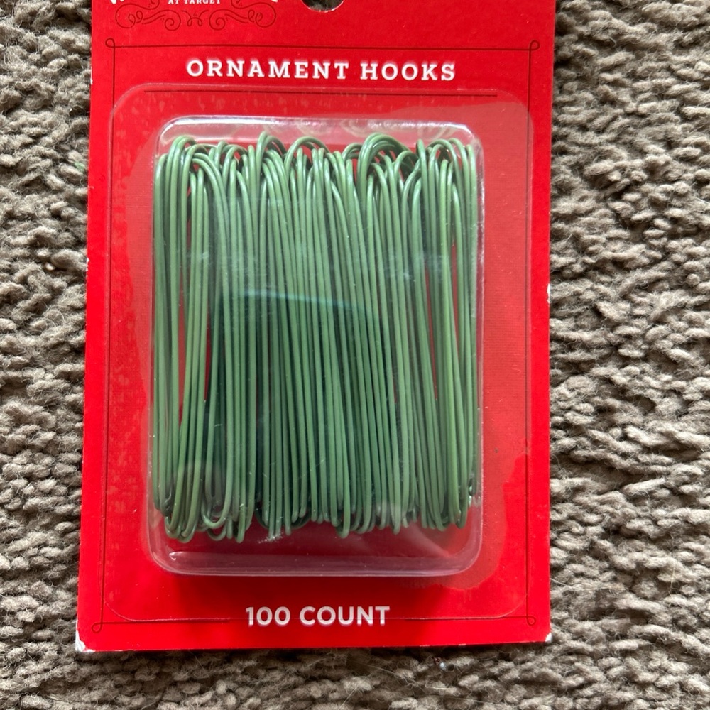 Wondershop Green Ornament Hooks - 100 Count